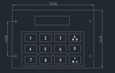 Industrial Usb Numeric Keypad With Display , Self Service Terminal Keyboard With Screen