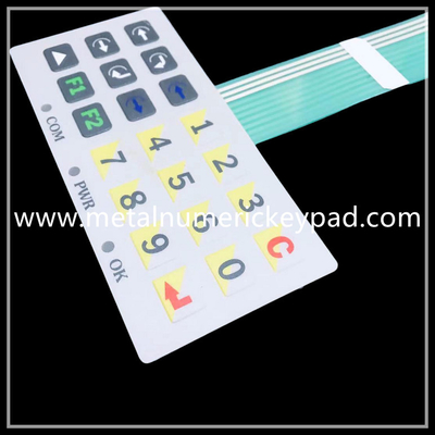 2.54 Pitch Industrial Numeric Keypad 2.0mm Membrane Switch Keyboard