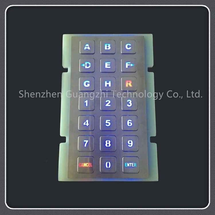 Customized 21 Key Keyboard 3 * 7 Matrix Layout Sus 304 Stainless Steel Material