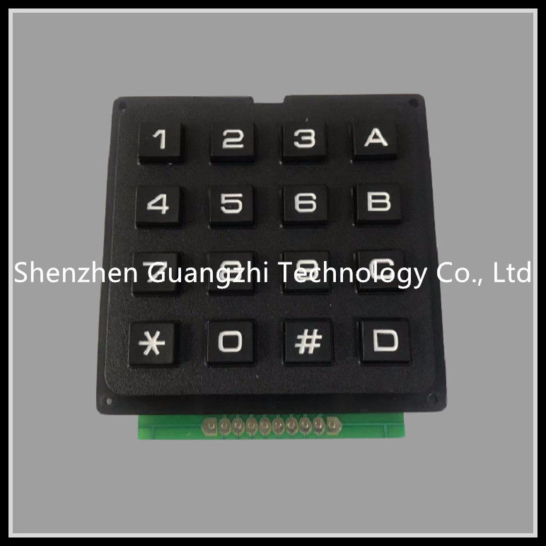 4 * 4 Matrix Industrial  Plastic Computer Keyboard 16 Key USB /R232 Interface Connecter