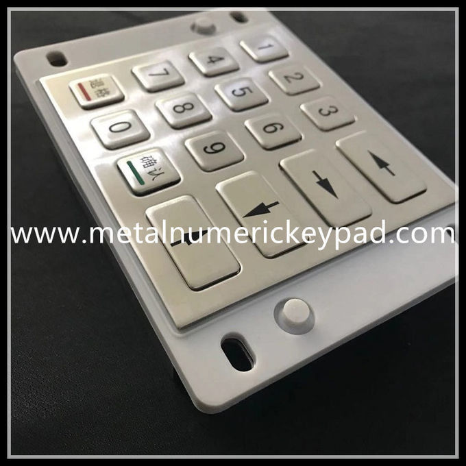 RS232 4X4 Matrix Metal Stainless Steel Keypad 0.45mm Key Travel