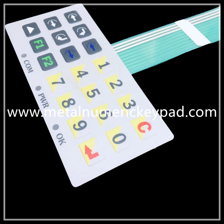2.54 Pitch Industrial Numeric Keypad 2.0mm Membrane Switch Keyboard
